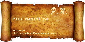 Piff Madléna névjegykártya